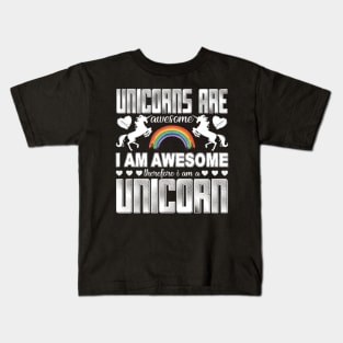 Unicorns Are Awesome Shirt Kids T-Shirt